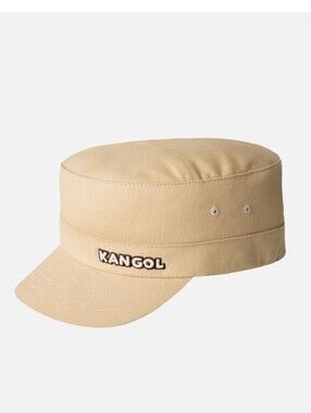 Kangol Cotton Twill Army Cap In Beige NWOT Military Cap Sz. S/M
